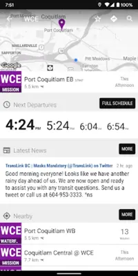 Vancouver WCE Train - MonTran… android App screenshot 1